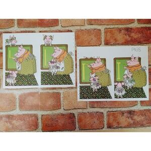 Letter I Pig Scene 1978 Alphabet Art Pages Ed Emberley 9.5x7